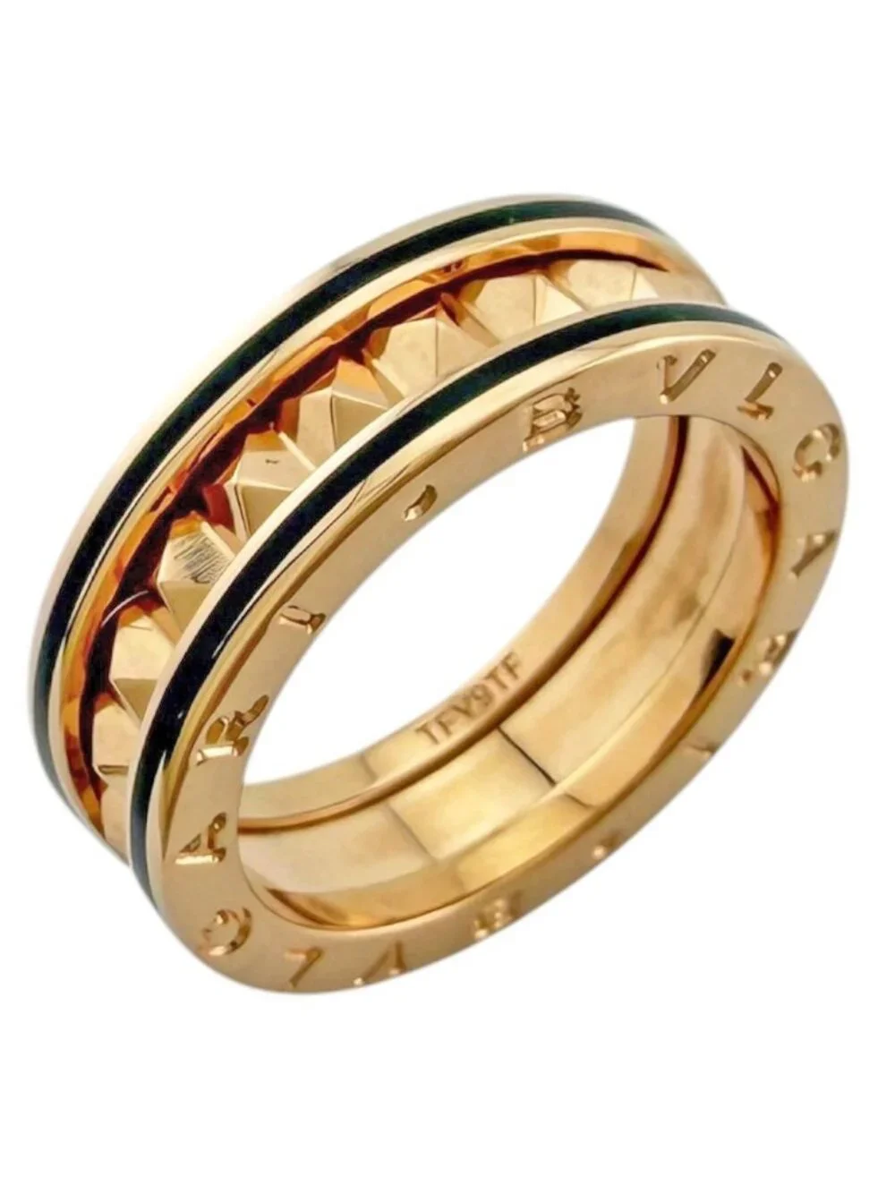 Bvlgari B.zero1 Lock Ring 15.5 18k Gold 18k Pink Ancient